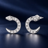 925 Sterling Silver White Gold Plated CZ Pavé 1.2*1.1cm Earrings for Women