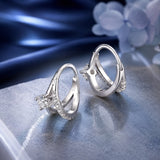 925 Sterling Silver Moissanite 0.3ct Earrings Size 1.2*0.6cm for Women