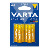 Varta Longlife AA Alkaline Batteries for Low-Drain Devices 6 Pack