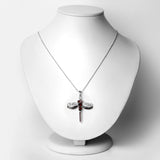 2.29 Carat Genuine Garnet and White Topaz .925 Sterling Silver Pendant