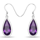 10.10 Carat Genuine Amethyst .925 Sterling Silver Earrings