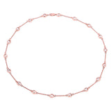 14K Rose Gold Plated 4.50 Carat Genuine Morganite .925 Sterling Silver Necklace