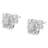 .925 Sterling Silver 1/2 Cttw Round-Cut Diamond Stud Earrings (I-J Color, I1-I2 Clarity)