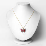 2.07 Carat Genuine Ruby and White Zircon .925 Sterling Silver Pendant