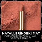 Loreal Paris Color Riche Intense Volume Matte Lipstick - 500 Beige Freedom - Long Lasting, Hyaluronic Acid for Fuller Lips