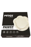 M-Pets Pawsy Ceramic Pet Bowl White for Food and Water 100ml