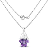 1.85 Carat Genuine Amethyst .925 Sterling Silver Pendant