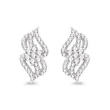 0.68 Carat Genuine White Diamond 14K White Gold Earrings (G-H Color, SI1-SI2 Clarity)