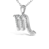 Sterling Silver 1/7 Cttw Diamond Scorpio Zodiac Pendant Necklace