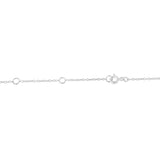 Sterling Silver Treated Blue Color Diamond Station Necklace (1/2 cttw, Blue Color, I2-I3 Clarity)