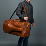 Buffalo Leather Tennis Duffle Bag