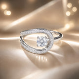 925 Sterling Silver 0.50 Carat Moissanite Ring Size 6 for Women