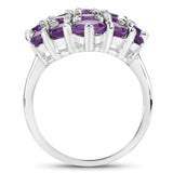 5.44 Carat Genuine Amethyst .925 Sterling Silver Ring