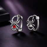 925 Sterling Silver Earrings with Pavé Setting CZ and Enamel Process