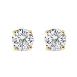 14K White Gold 2.00 Cttw Lab Grown Round Brilliant-Cut Diamond Classic 4-Prong Stud Earrings with Screw Backs (F-G color, VVS2-VS1 Clarity)