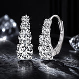S925 Sterling Silver 0.50 Carat Moissanite Earrings for Women