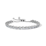 14K White Gold 6.00 Cttw Diamond 4â€-10â€ Adjustable Bolo Tennis Bracelet (I-J Color, I1-I2 Clarity)