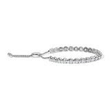 14K White Gold 6.00 Cttw Diamond 4â€-10â€ Adjustable Bolo Tennis Bracelet (I-J Color, I1-I2 Clarity)