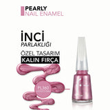 Flormar Pearly Nail Polish - Fuschia Flower: Shimmering, Long-Lasting, Chip Resistant, High Pigment Color