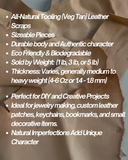Natural Veg Tan Tooling Leather Scraps & Remnants – Sold by the Pound