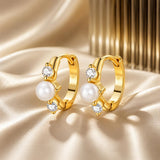 925 Sterling Silver Pavé CZ Gold Plated 1x0.5cm Earrings for Women