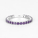 0.78 Carat Genuine Amethyst .925 Sterling Silver Ring