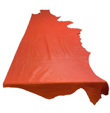 Orange Natural Grain Deer-Tanned Cowhide –  Full Aniline Finish, 1.1–1.3 mm (3 oz), ~20 Sq Ft