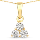 0.33 Carat Genuine Lab Grown Diamond 14K Yellow Gold Pendant