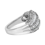 14K White Gold Diamond Cocktail Ring Band (1 3/4 Cttw, H-I Color, SI2-I1 Clarity) - Size 6-1/2