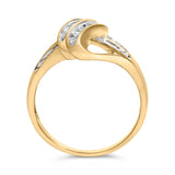 10K Yellow Gold Plated .925 Sterling Silver 1.0 Cttw Diamond Flower Cluster Open Halo Floral Ring (J-K Color, I2-I3 Clarity) - Size 6