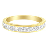 14KT Yellow Gold Diamond Channel Band Ring (1 cttw, H-I Color, SI2-I1 Clarity)