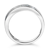 .925 Sterling Silver 1/3 Cttw Baguette Cut Diamond Channel Set Stackable Wedding Ring (H-I Color, I1-I2 Clarity) - Size 6-3/4