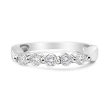 14K White Gold 1/2 Cttw Round-Cut 5-Stone Diamond Ring (H-I Color, SI1-SI2 Clarity) Size 7