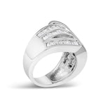 14K White Gold 2.0 Cttw Diamond Channel Set Bypass Ring