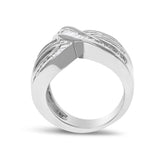 14K White Gold 2.0 Cttw Diamond Channel Set Bypass Ring