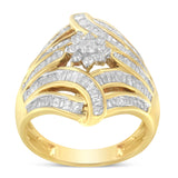 10K Yellow Gold Diamond Ring (1 Cttw, I-J Color, I2-I3 Clarity) - Size 7