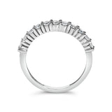 .925 Sterling Silver 1/2 cttw Shared Prong-Set Brilliant Round-Cut Diamond 11 Stone Band Ring (I-J Color, SI2-I1 Clarity) - Size 7
