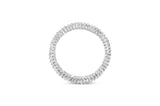 10K White Gold 1.0 Cttw Princess Cut Diamond Double Row Eternity Band Ring (I-J Color, I1-I2 Clarity)- Size 7