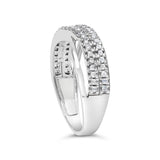10K White Gold 1/2 Cttw Princess Diamond Split Shank Band Ring