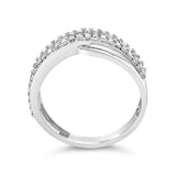 10K White Gold 1/2 Cttw Princess Diamond Split Shank Band Ring