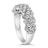 .925 Sterling Silver 2.0 cttw Lab Grown Diamond Scattered Band Ring (F-G Color, VS1-VS2 Clarity) - Ring Size 7