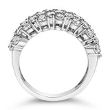 .925 Sterling Silver 2.0 cttw Lab Grown Diamond Scattered Band Ring (F-G Color, VS1-VS2 Clarity) - Ring Size 7