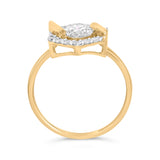 10K Yellow Gold Plated Silver 1.0 Cttw Lab Grown Diamond Hexagon Halo Ring