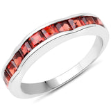 1.98 Carat Genuine Garnet .925 Sterling Silver Ring