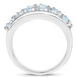 2.40 Carat Genuine  Blue Topaz .925 Sterling Silver Ring