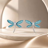 925 Sterling Silver & Platinum Plated Pavé Setting CZ Earrings