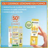 Garnier Daily Sunscreen Face Cream SPF50+ - Vitamin C Enriched, Vegan, Dermatologically Tested - 1.35 fl oz
