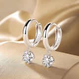 S925 Sterling Silver 0.50 Carat Moissanite Earrings for Women