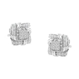 .925 Sterling Silver 1/2 Cttw Round-Cut Diamond Stud Earrings (I-J Color, I1-I2 Clarity)