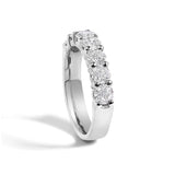 14K White Gold 1 1/2 Cttw Diamond 7 Stone Band Ring
